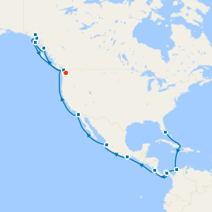 Panama Canal & Alaska from Miami with Miami Beach & Seattle Stays