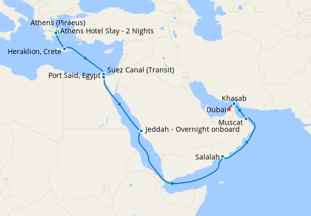 Cruise Itinerary Map