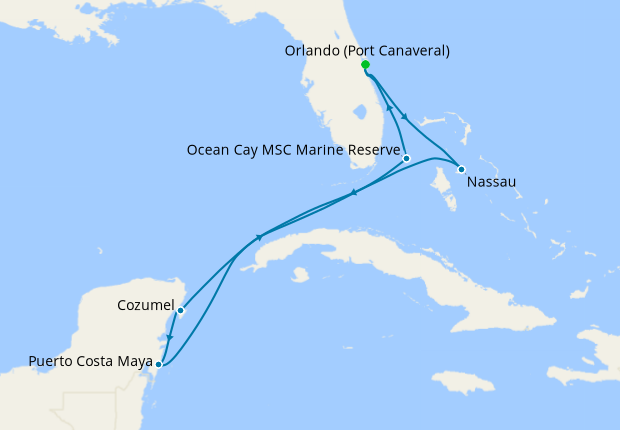Cruise Itinerary Map