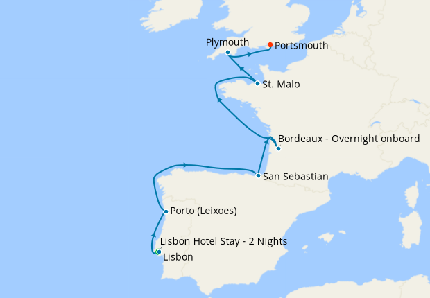 Cruise Itinerary Map