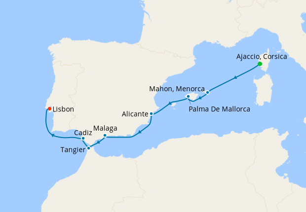 Cruise Itinerary Map