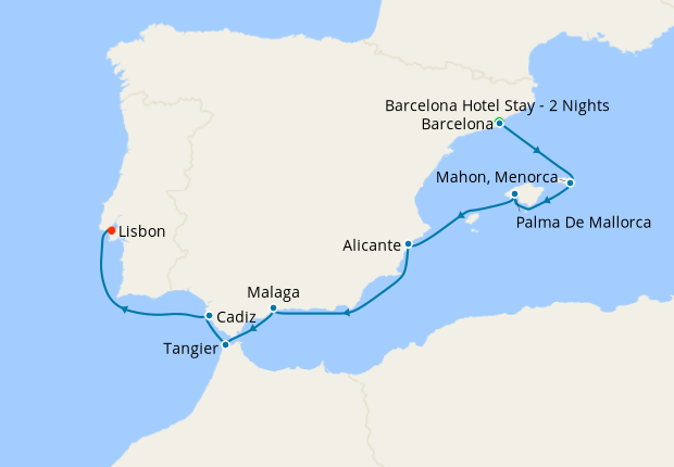 Cruise Itinerary Map