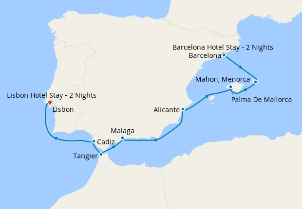Cruise Itinerary Map
