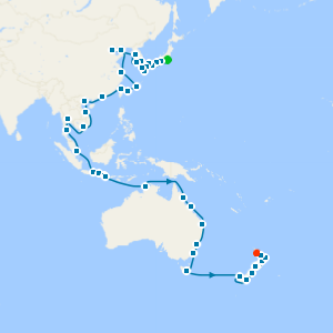 Grand Voyage - Japan to New Zealand from Tokyo