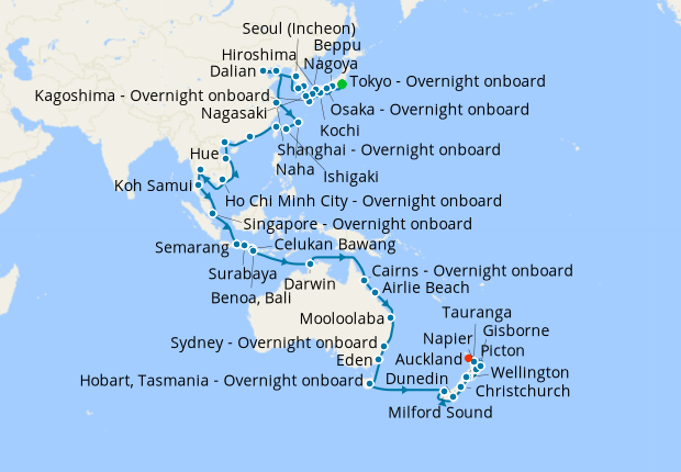 Cruise Itinerary Map