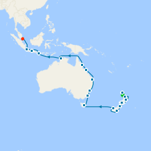 Grand Voyage from Auckland to Singapore