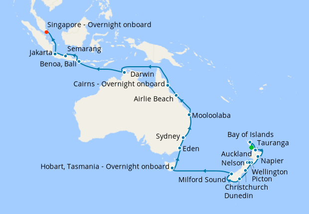 Cruise Itinerary Map