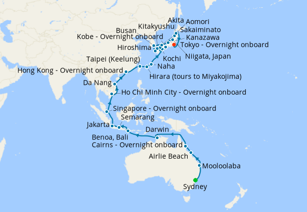 Cruise Itinerary Map