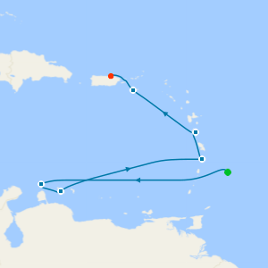 Curacao, Aruba & St. Lucia from Bridgetown