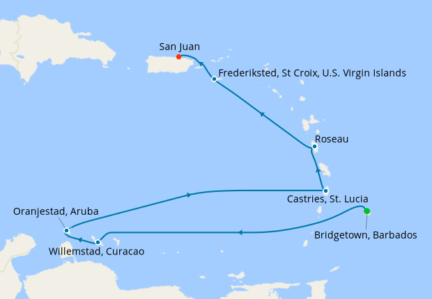 Cruise Itinerary Map