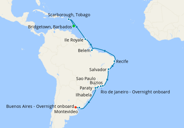 Cruise Itinerary Map