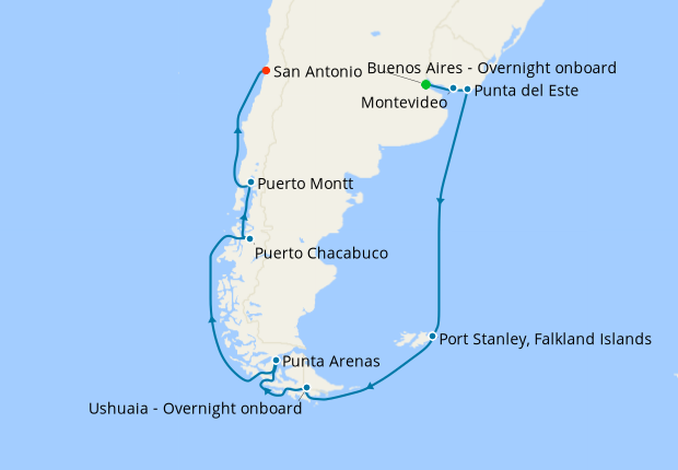 Cruise Itinerary Map