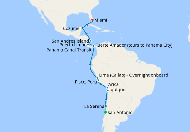 Cruise Itinerary Map