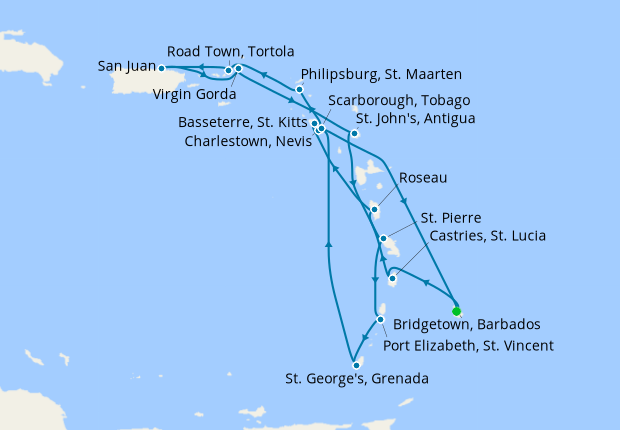 Cruise Itinerary Map