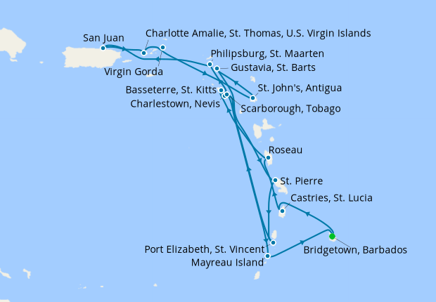 Cruise Itinerary Map