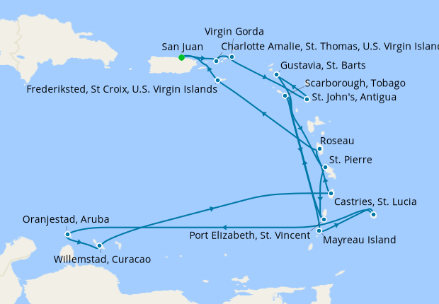Cruise Itinerary Map