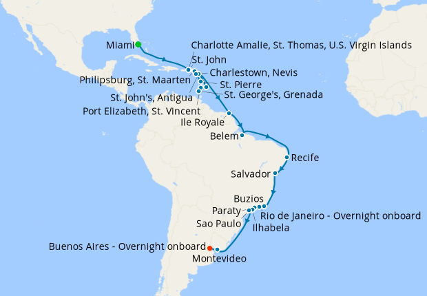 Cruise Itinerary Map