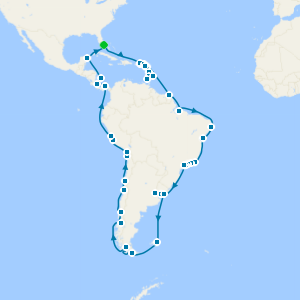 Grand Voyage - Circle South America from Miami
