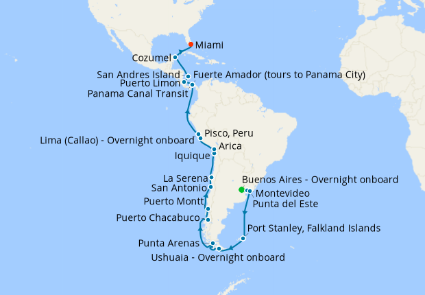 Cruise Itinerary Map