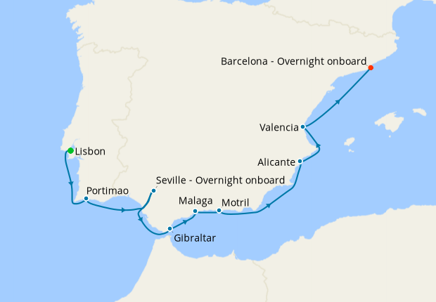 Cruise Itinerary Map