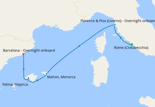 Cruise Itinerary Map