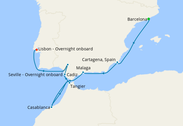 Cruise Itinerary Map