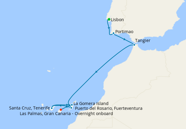 Cruise Itinerary Map