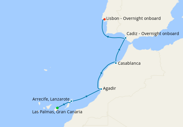 Cruise Itinerary Map