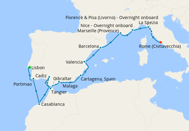 Cruise Itinerary Map