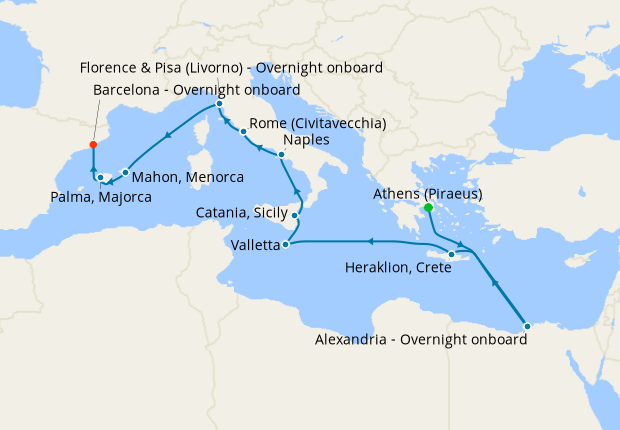 Cruise Itinerary Map