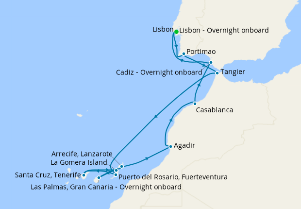 Cruise Itinerary Map