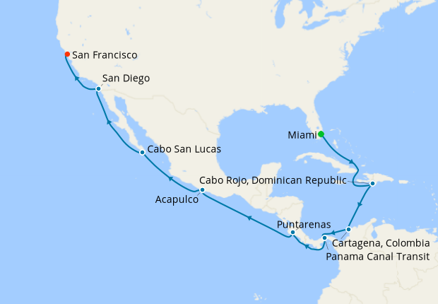 Cruise Itinerary Map