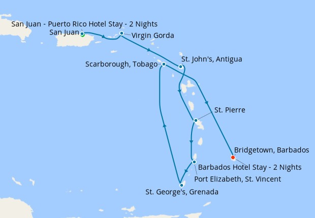 Cruise Itinerary Map