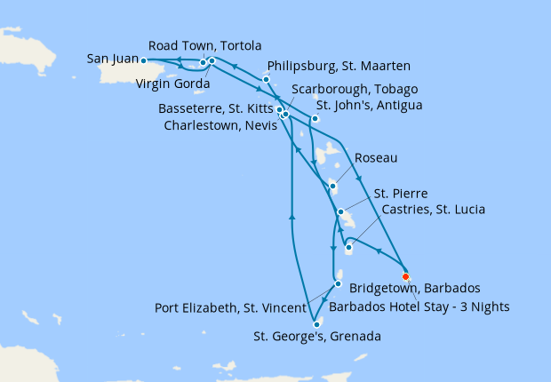 Cruise Itinerary Map