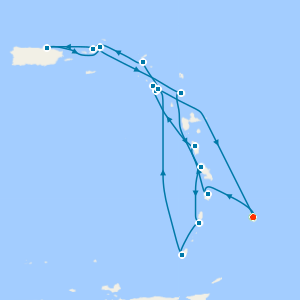 Caribbean with St. Lucia & St. Maarten from Bridgetown with Stay