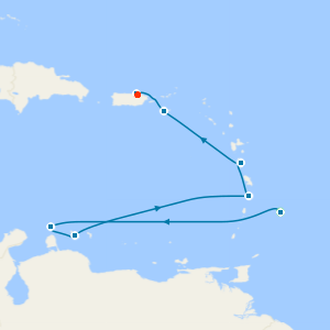 Curacao, Aruba & St. Lucia with Barbados and San Juan Stays