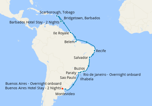 Cruise Itinerary Map