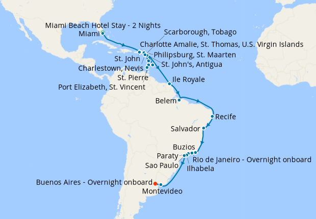 Cruise Itinerary Map