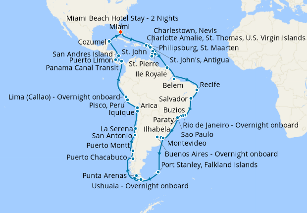 Cruise Itinerary Map