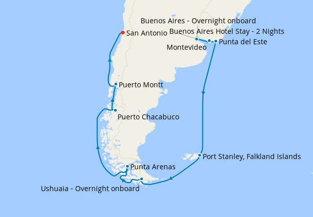 Cruise Itinerary Map