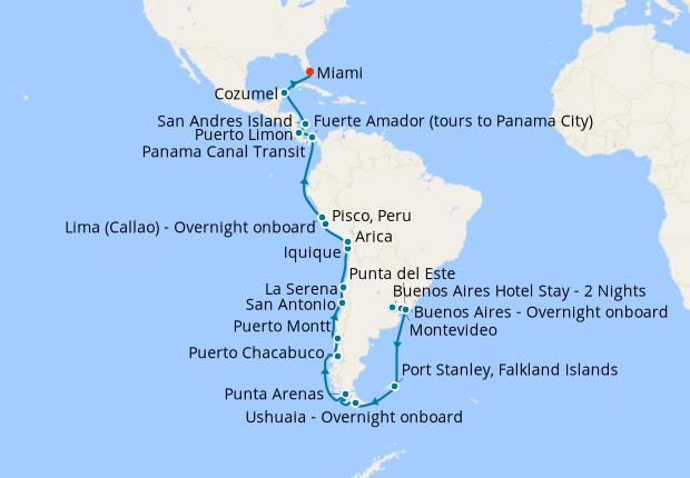Cruise Itinerary Map