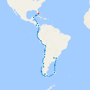 South America & Panama Canal from Buenos Aires to Miami with Stays