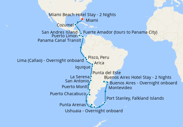 Cruise Itinerary Map