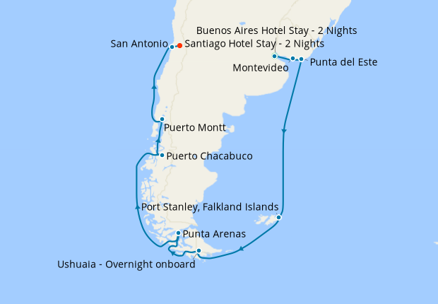 Cruise Itinerary Map