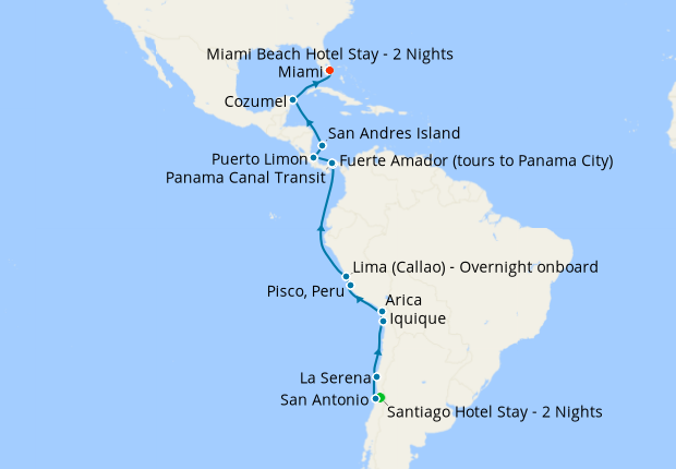 Cruise Itinerary Map