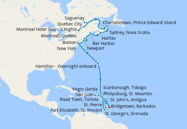 Cruise Itinerary Map