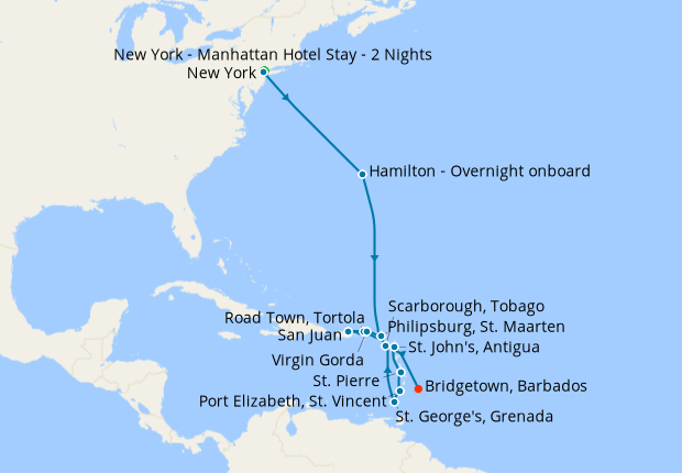 Cruise Itinerary Map