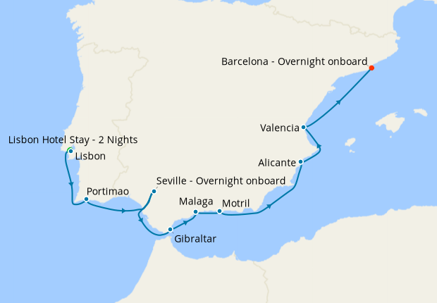 Cruise Itinerary Map