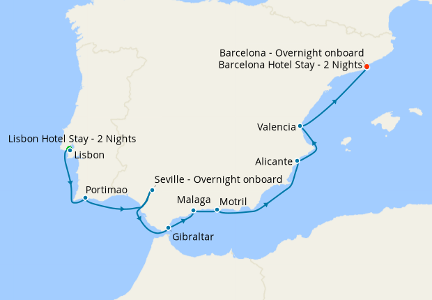 Cruise Itinerary Map