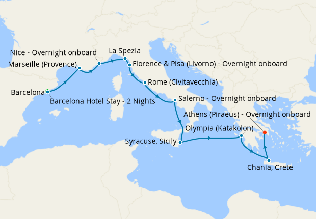 Cruise Itinerary Map